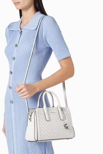 حقيبة ساتشل ليلى صغيرة جلد مزين بحلي