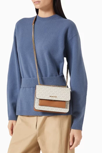 حقيبة كروس كلير صغيرة قنب بشعار الماركة