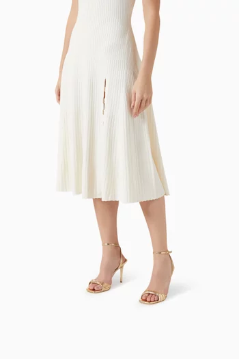 صندل كيانا بكعب 100 مم جلد بنقشة جلد الأفعى