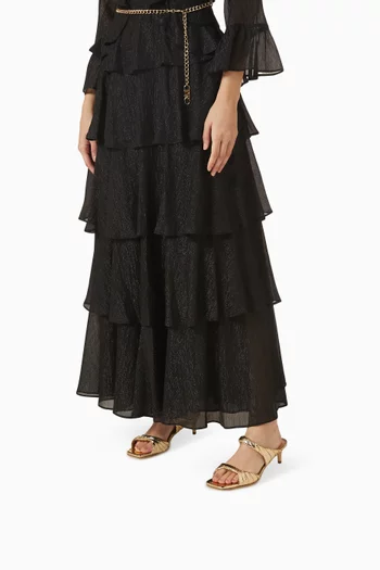 حذاء مفتوح كيانا بكعب 40 مم جلد لامع