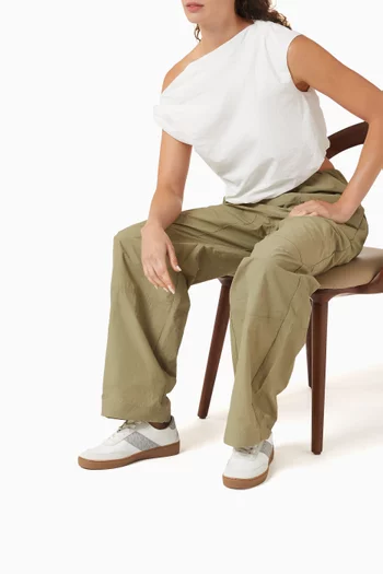 Kaycee Sneakers in Leather & Logo Canvas