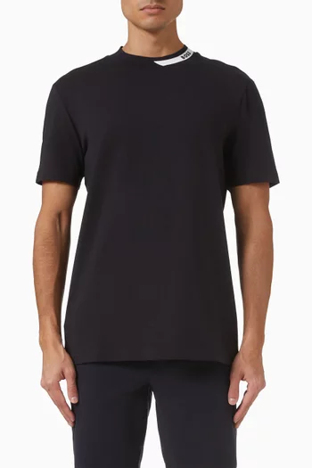 Logo-print T-shirt in Stretch Cotton-jersey