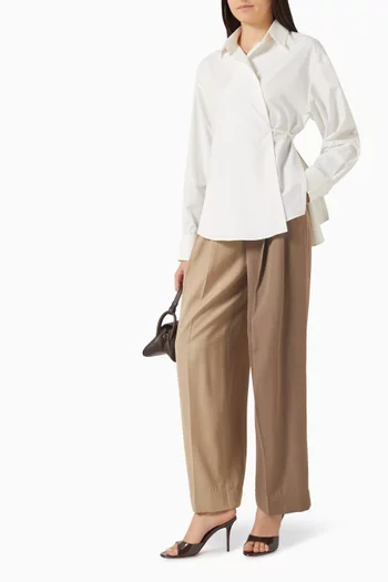 Zelda Two-tone Pants in Wool-twill