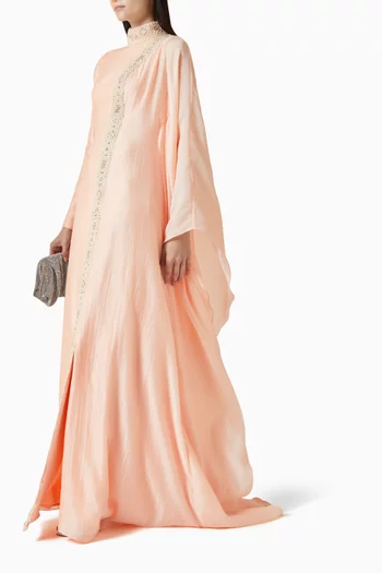 Pearl Reverence Bead-embroidered Gown