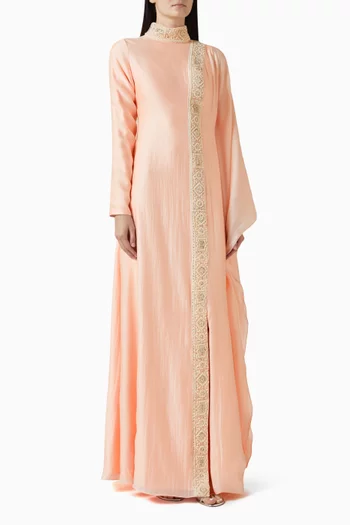 Pearl Reverence Bead-embroidered Gown