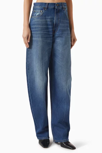 Haikure Barrel-leg Jeans in Denim