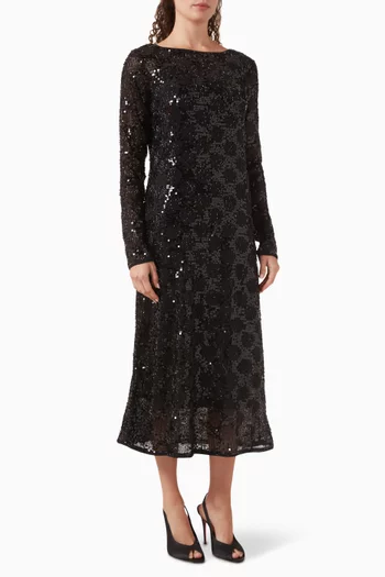 Yascamilla Sequin Midi Dress