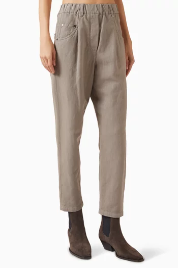Five-pocket Pants in Cotton Blend