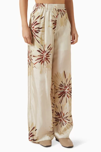 Bloom-print Pants