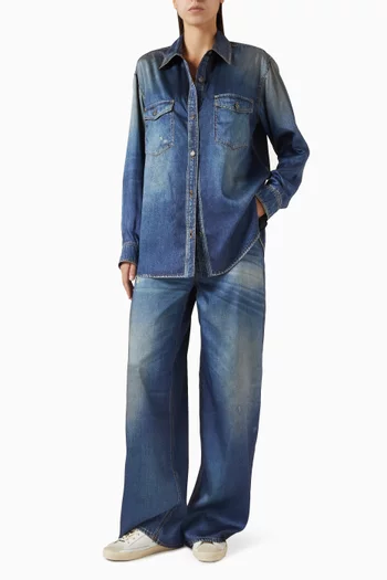 قميص باتي بتصميم جاكيت دينم