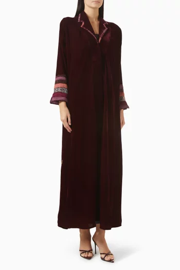 3D-embroidered Abaya
