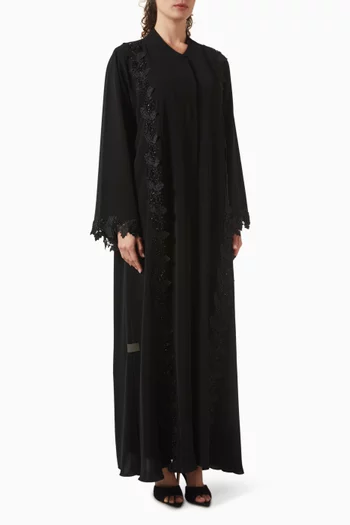 Lace-embellished Abaya