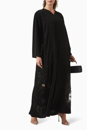Lace-embellished Abaya