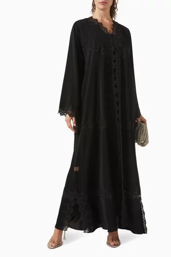Lace-embellished Abaya
