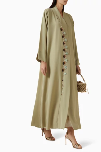 3D Bead-embellished Abaya