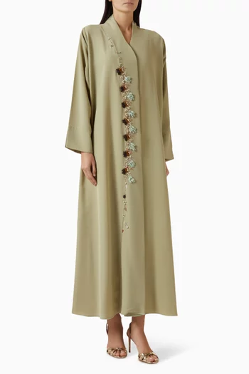 3D Bead-embellished Abaya
