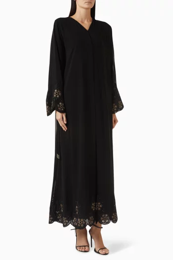 Lace-embellished Abaya