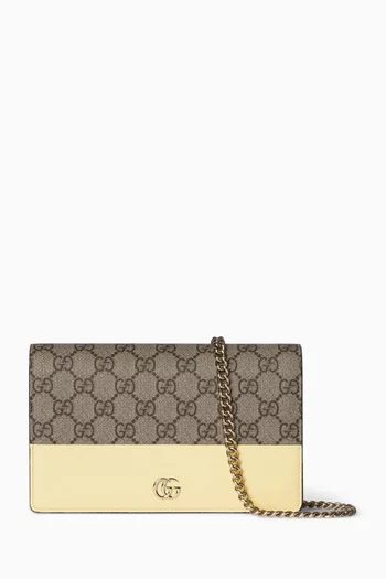 GG Marmont Bi-colour Wallet on Chain