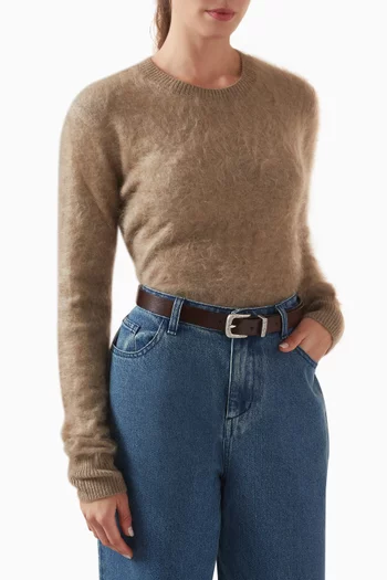 Western Sleek Belt in Leather