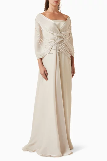 Dune Embellished Drape Dress