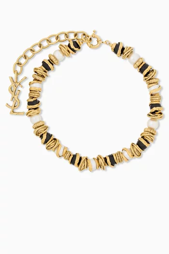 قلادة لولو راتنج ومعدن