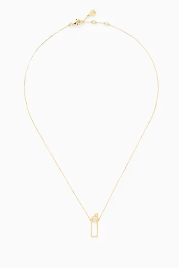 Arabic Letter 'Alef' Diamond Necklace in 18kt Gold