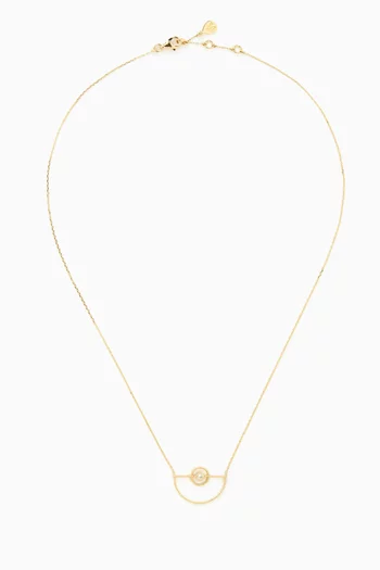 Arabic Letter ‘Haa’ Diamond Necklace in 18kt Gold