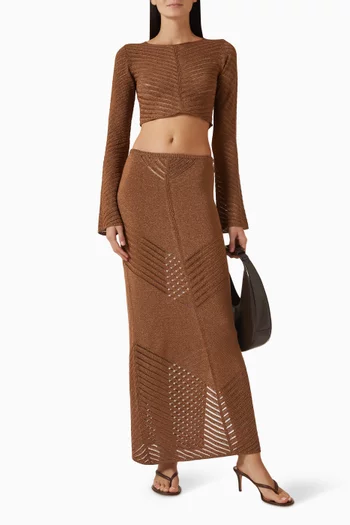 بلوزة رايا قصيرة منسوجة