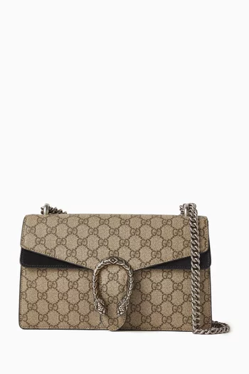 حقيبة كتف ديونيسوس صغيرة قنب سوبريم بنقشة حرفي GG