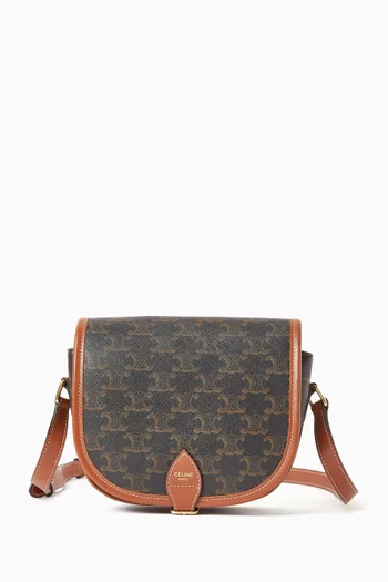 حقيبة كروس فولكو متوسطة بشعار تريومف قنب مغلف