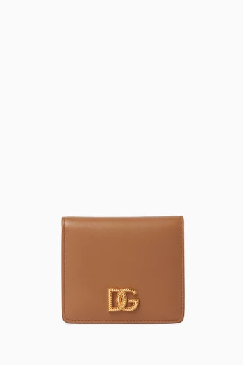 DG Flap Wallet in Smooth Leather