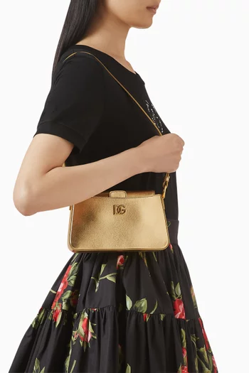 حقيبة هاتف جلد لامع