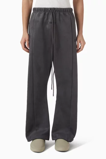Flare Pants in Suede Fleece