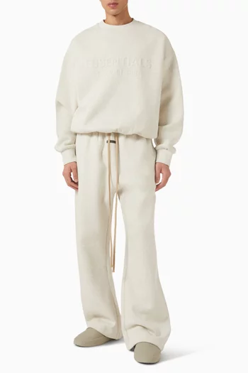 Essentials Embossed Classic Crewneck Sweatshirt in Fleece