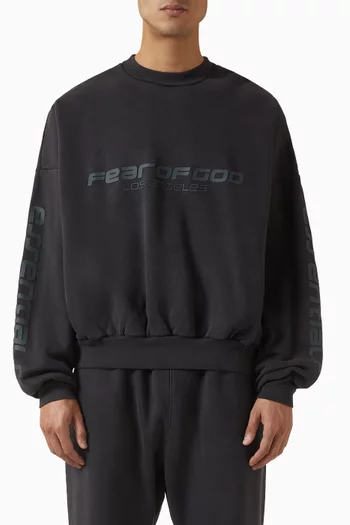 Los Angeles Cropped Sweatshirt in Heavy Fleece