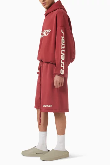 Cropped Relaxed Hoodie in Heavy Fleece