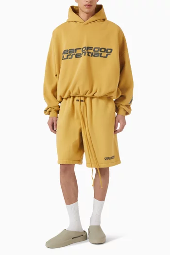 Cropped Relaxed Hoodie in Heavy Fleece