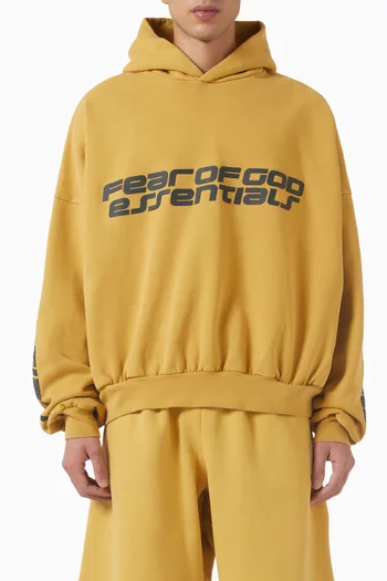 Cropped Relaxed Hoodie in Heavy Fleece