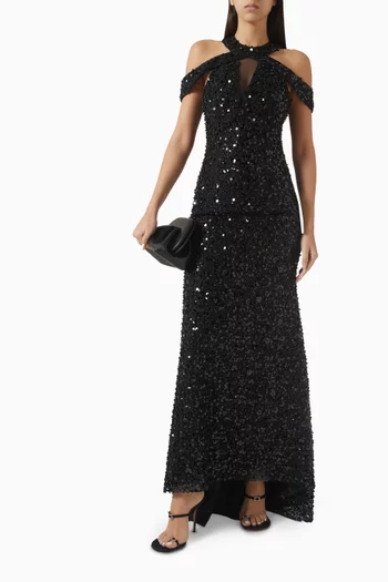Sequinned Maxi Dress