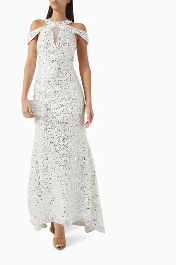 Sequinned Maxi Dress