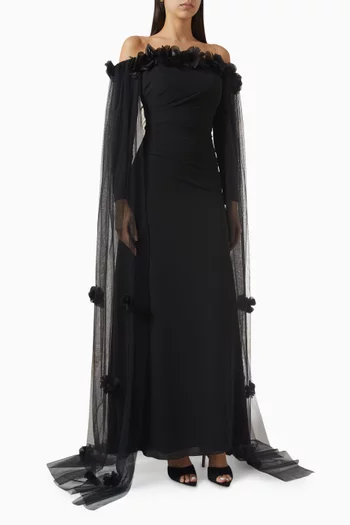 Off-shoulder Maxi Dress