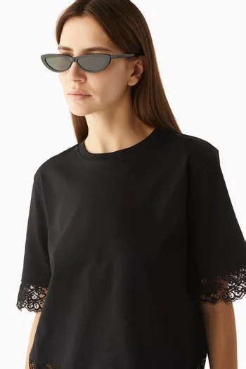 Irregular Sunglasses in Recycled Acetate