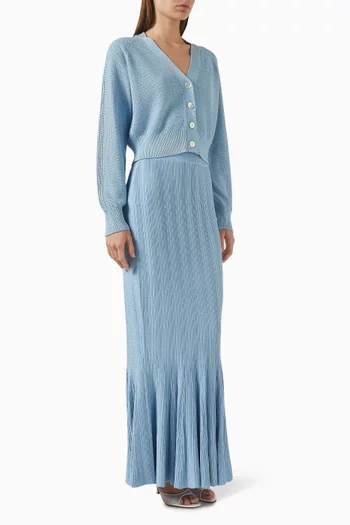 طقم كارديغان وتنورة اليسيا