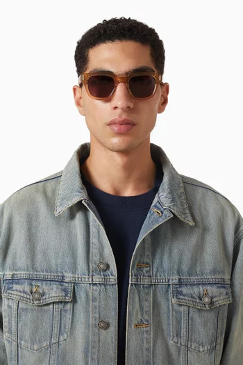 نظارة شمسية بإطار مربع أسيتات