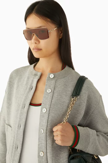 Shield Sunglasses in Metal