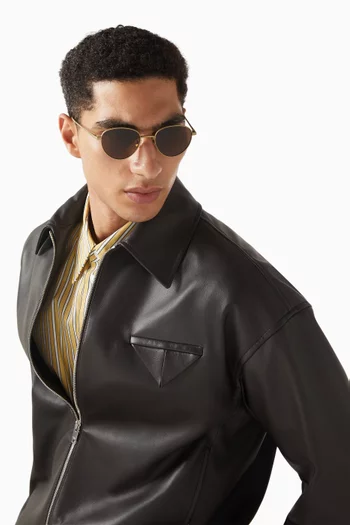 Round Sunglasses in Titanium