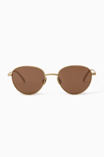 Round Sunglasses in Titanium