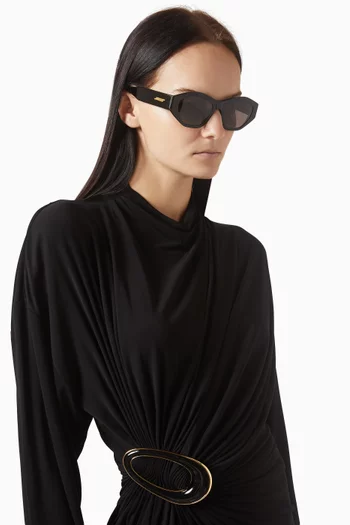 نظارة شمسية داش بإطار مستطيل أسيتات