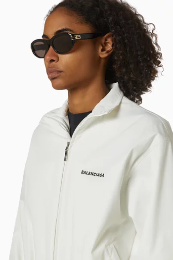 نظارة شمسية بإطار بيضاوي أسيتات