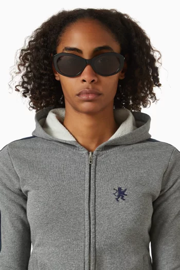 نظارة شمسية بإطار بيضاوي أسيتات